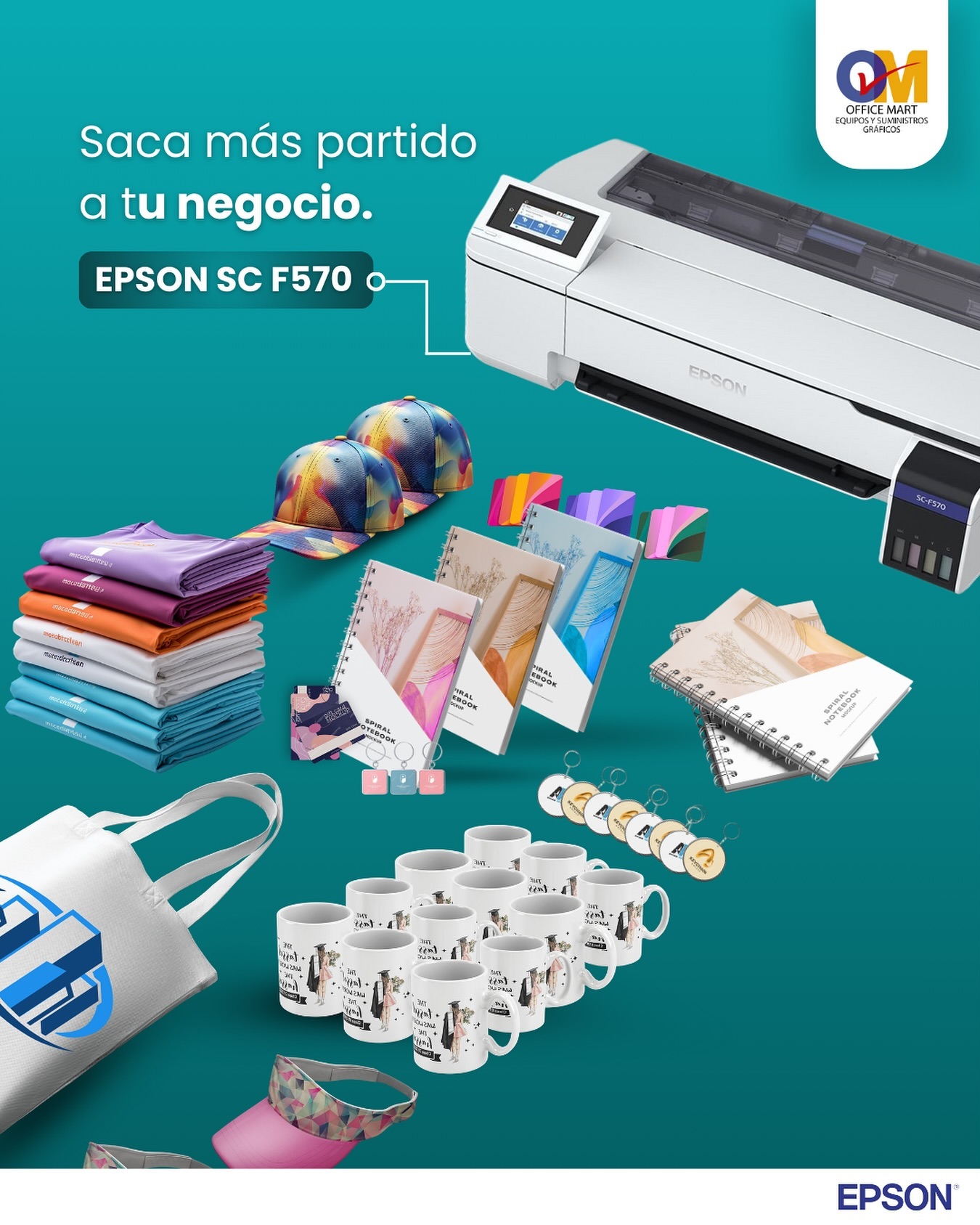 Epson F570 produces más, perfecta para crear productos personalizados