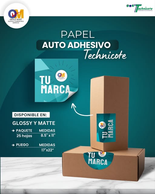 Ya tenemos disponible el papel autoadhesivo Technicote