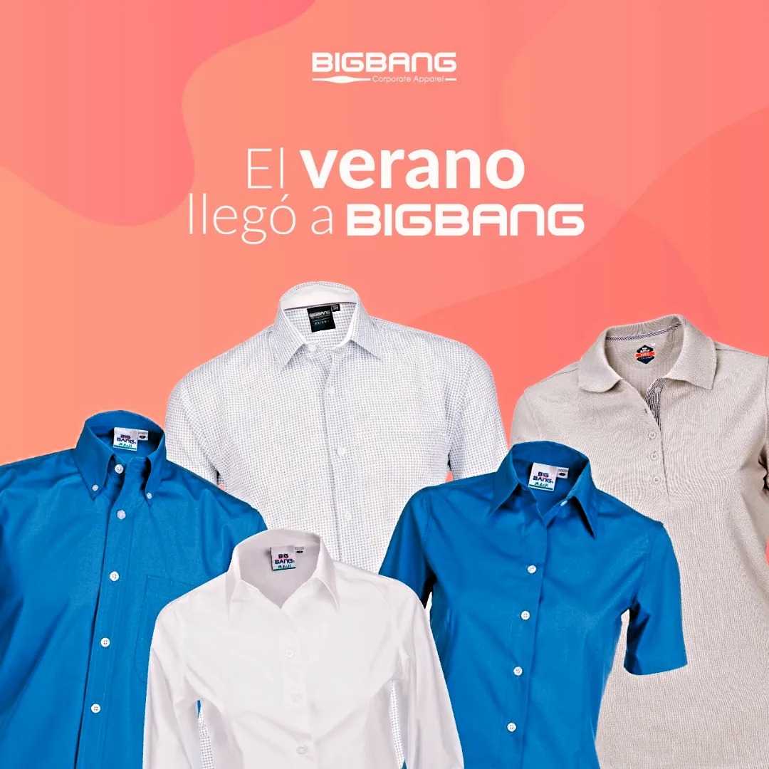 La línea de camisas BigBang te brinda frescura y estilo!