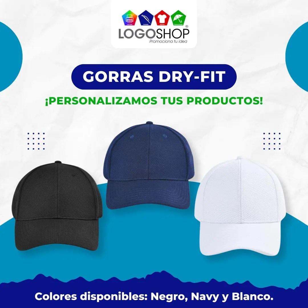 ¡Personaliza tus uniformes con Gorras Dry-Fit!