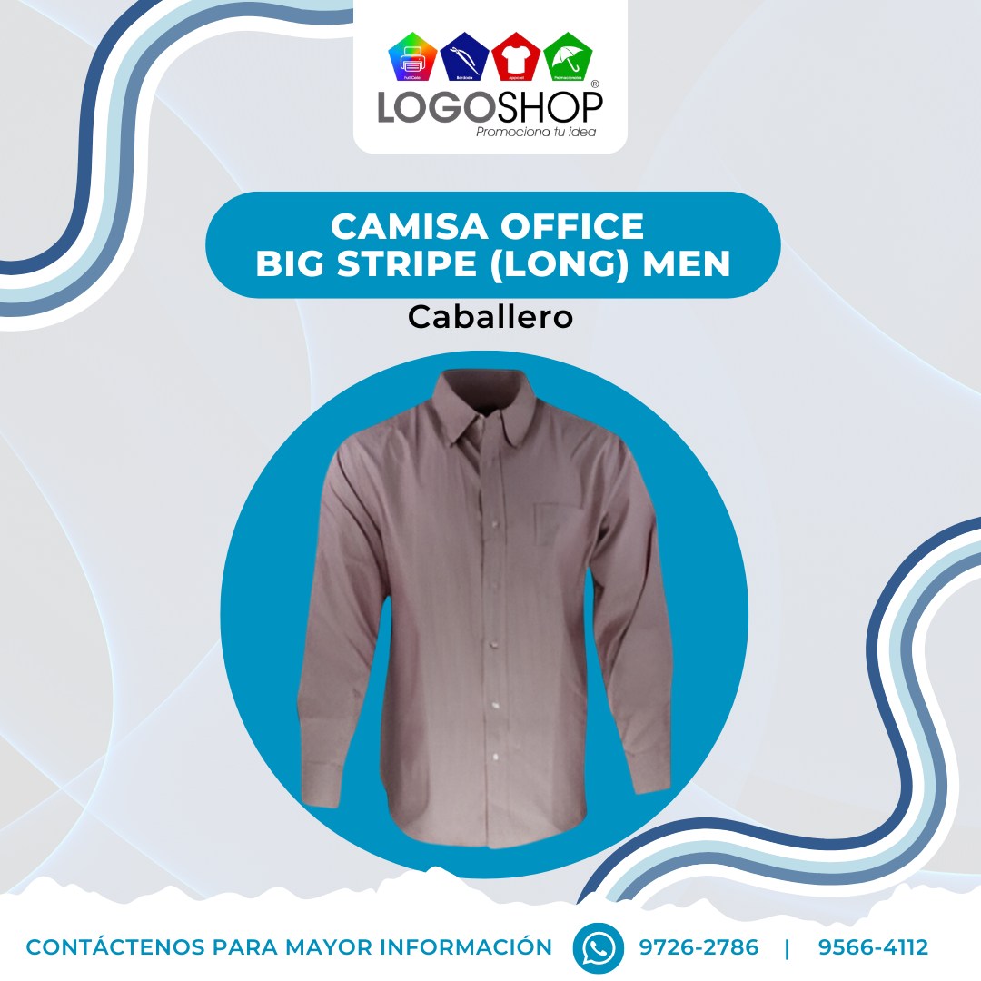 La camisa Big Stripe Long para caballero combina comodidad y elegancia en cada detalle