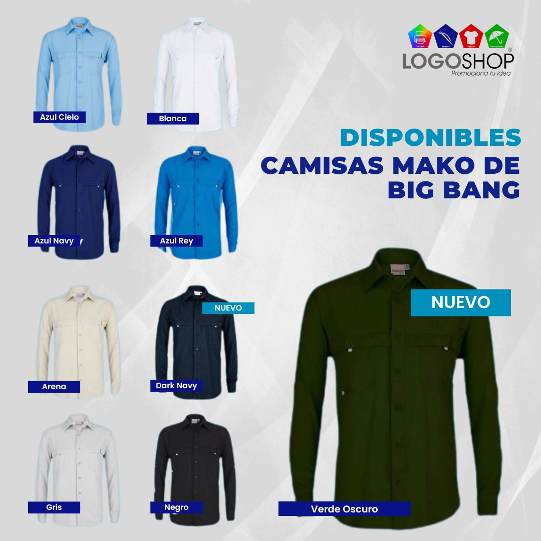 Nuestras camisas Mako están diseñadas para adaptarse a tu estilo