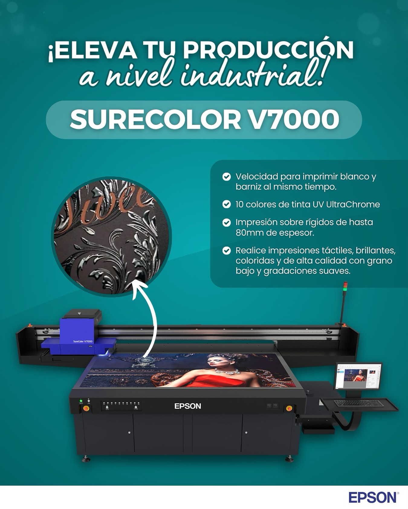 Lleva tu producción al siguiente nivel con la SureColor V7000!