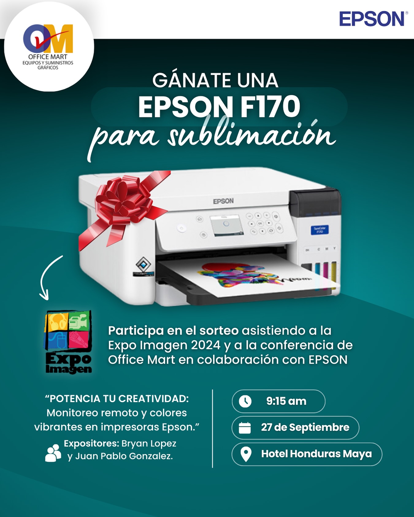 ¡GANA UNA EPSON F170 EN EXPO IMAGEN 2024! ?