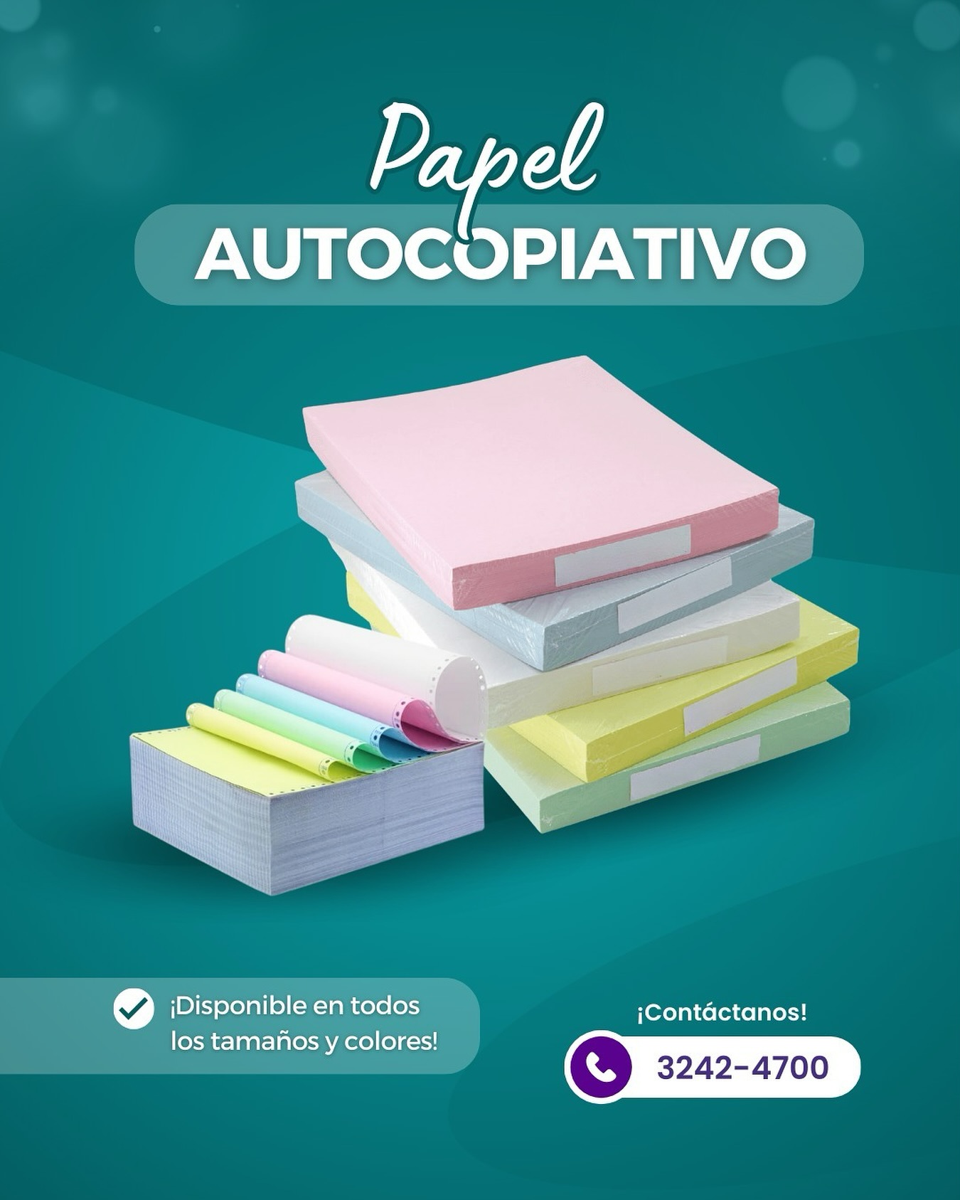 Papel autocopiativo en varios colores!